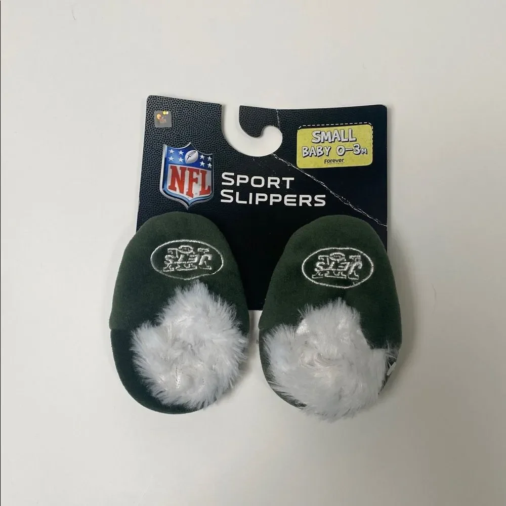 NFL New York Jets Baby Slippers 0–3 Months Infant Soft Plush Shoes